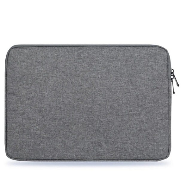 Laptop-lomme med lynlås til MacBook, Xiaomi, HP, Dell, Acer 14-15,4 tommer, 37,5 x 27 x 2 cm grå