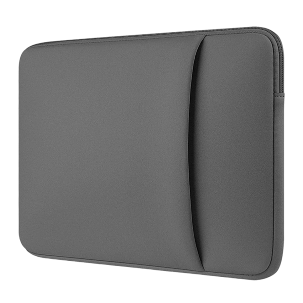 Laptop-taske med sidelomme til MacBook, HP, Xiaomi, Dell 13 tommer, 34 x 24,5 x 1,5 cm grå