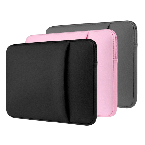 Laptopfodral med sidficka för MacBook, HP, Xiaomi, Dell 15 tum, 37,5 x 26,5 x 1,5 cm