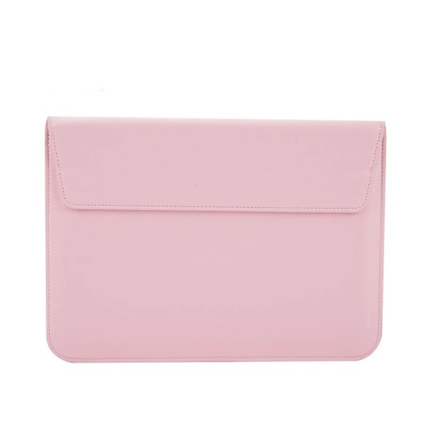 Laptoptasche aus Leder für MacBook, Huawei 15 Zoll, 38,7 x 27 cm rosa