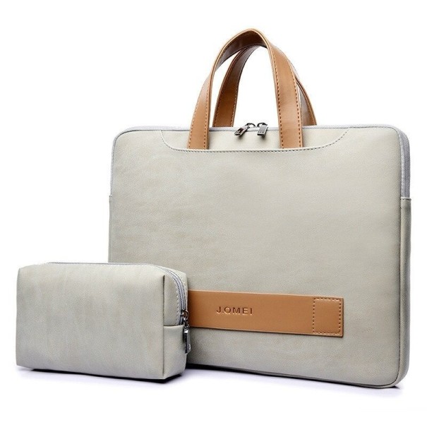 Laptoptasche für Damen hellgrau M