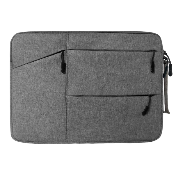 Laptoptasche für einen Laptop bis 15,6 Zoll mit Seitentaschen dunkelgrau