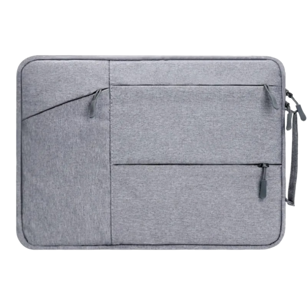 Laptoptasche, für Laptopgrößen von 14&quot; bis 15,4&quot;, mit Seitentaschen hellgrau