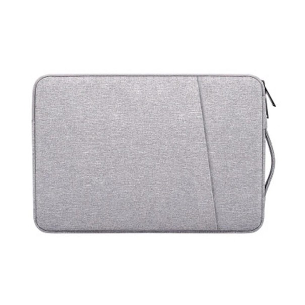 Laptoptaske med sidelomme til MacBook, Lenovo, Asus, Huawei, Samsung 12,5 tommer, 32 x 22 x 2 cm grå
