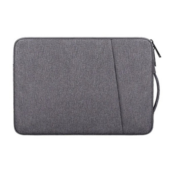 Laptopväska med sidficka för MacBook, Lenovo, Asus, Huawei, Samsung 14 tum, 37 x 26 x 2 cm mörkgrå