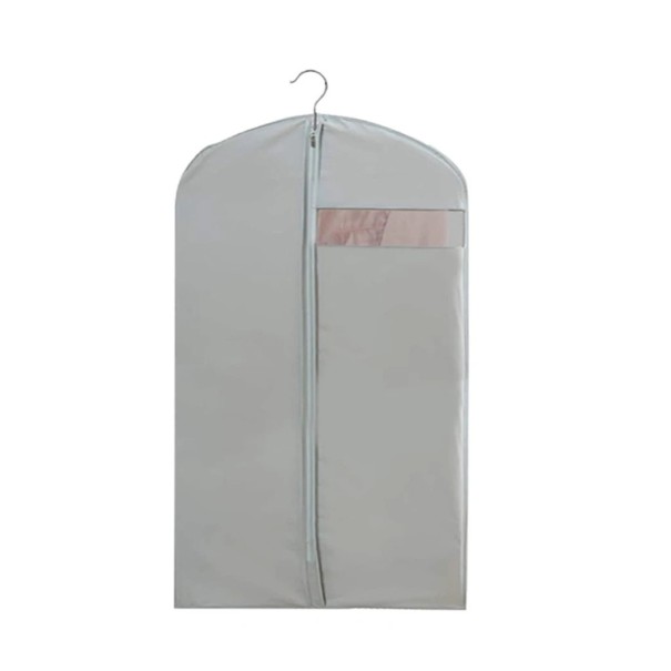 Large Cover 150×60 cm for Clothing Waterproof Bag for Long Dresses Coats and Jackets with Window and Zip Dust and Moisture Protection grey