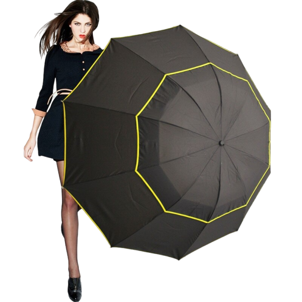 Large Folding Umbrella black