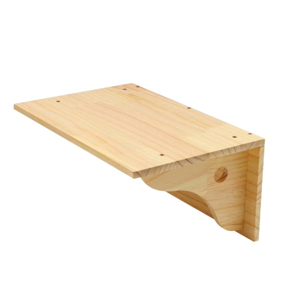 Large Wall Cat Platform 38 x 25 x 18 cm Wooden Wall Shelf for Cats Resting and Climbing Place 1