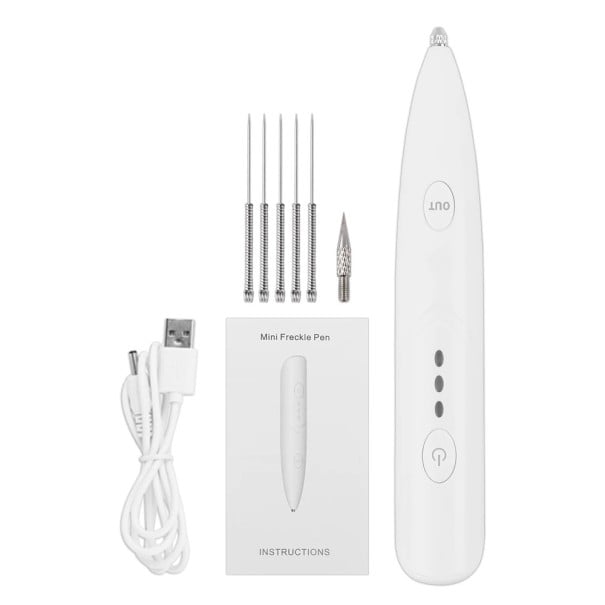 Laser tattoo verwijderingsapparaat 13x2 cm Wratten Papillomen Sproeten Moedervlekken Mee-eters Cosmetische imperfecties USB-oplaadbaar Naalden 1