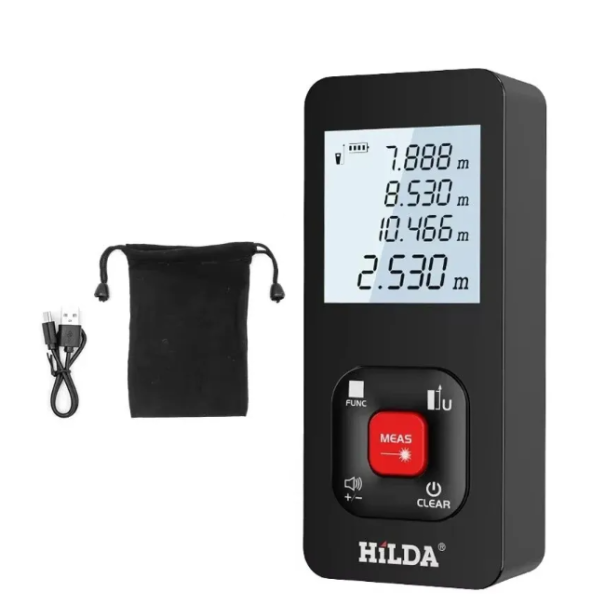 Laserafstandsmeter HILDA 50 m met hoeksensor, geheugen en meerdere meetmodi 1