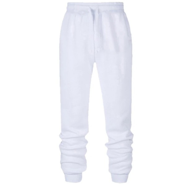 Lässige Jogginghose für Herren, Sporthose zum Laufen, Trainieren, Joggen, lockere Hose für Männer, bequeme Trainingskleidung fürs Fitnessstudio weiß L