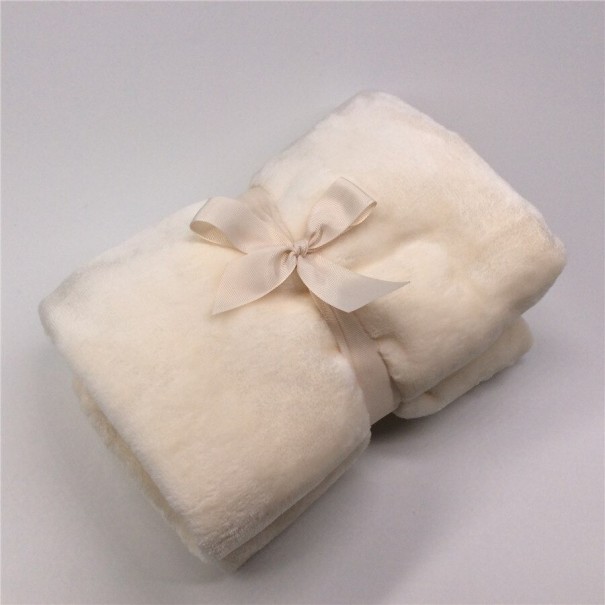 Lasten flanellipeitto kermanvärinen