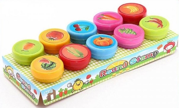 Lasten itsevärjäävät leimasimet 10 kpl. 5