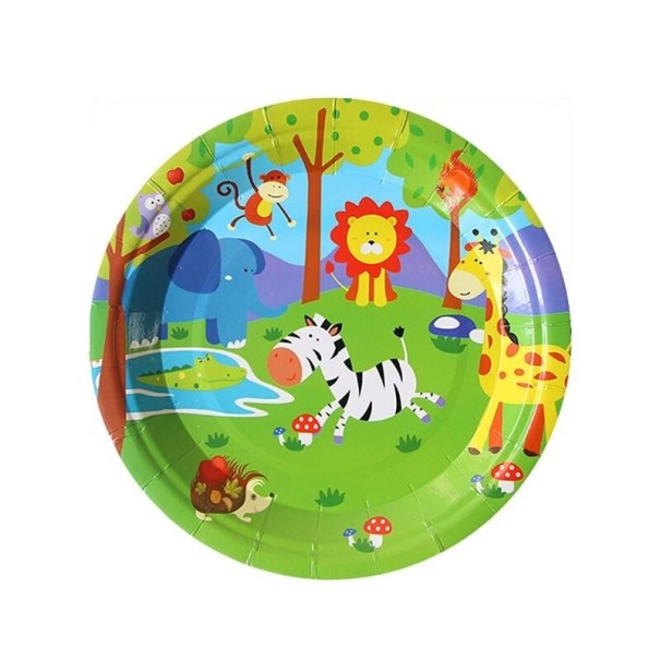 Lasten paperilautaset 12 kpl 18 cm