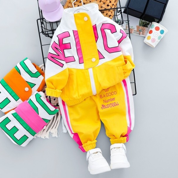 Lasten takki ja housut L1097 keltainen 9-12 kuukautta