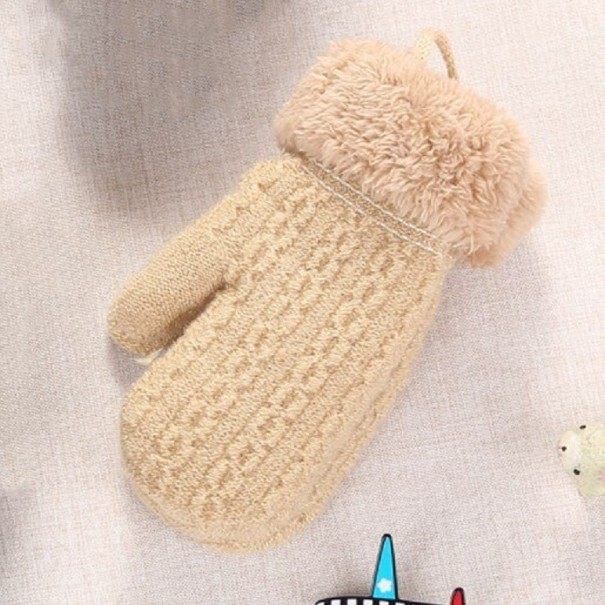 Lasten talvirukkaset turkilla beige