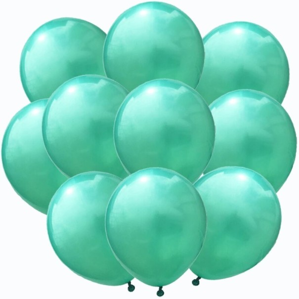 Latex-Geburtstagsballons 10 Stk türkis