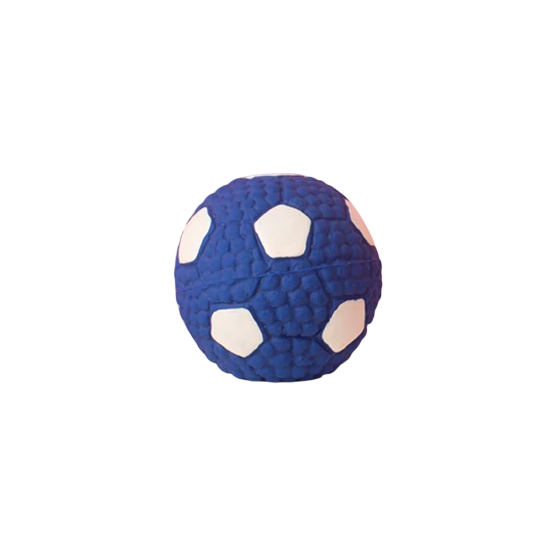 Latexová pískacia hračka pre psa vo forme futbalového lopty 6,5 cm malá interaktívna hryzacia hračka 1