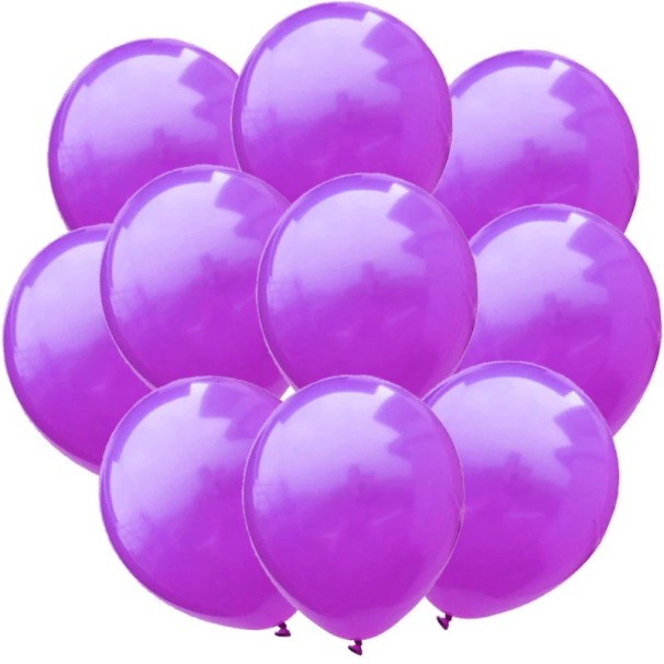 Latexové narozeninové balónky 10 ks fialová