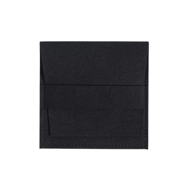 Látkové sáčky na šperky sada 5 ks 8x8 cm textilní barevné obaly na dárky a drobnosti pro balení šperků a malých předmětů černá