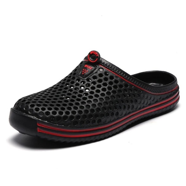 Lätta tofflor med slutna tår Andas perforerad ovandel Mjuk sula Sporthusskor Luftiga flip-flops Badrumsskor