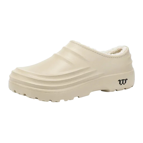 Lättviktsvattentäta, stängda pälstofflor Solid halkfri sula Isolerade tofflor Modern minimalistisk design beige 47