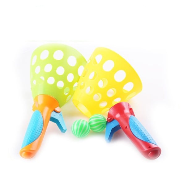 Launching Catching Game with Basket and Ball for Children and Adults Plastic Basket with Handle and Trigger Size 24 x 12.5 cm Ball 3 cm 1