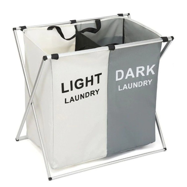 Laundry Basket with Two Compartments 2