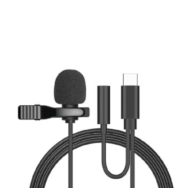 Lavalier mikrofon med 3,5 mm hörlursuttag