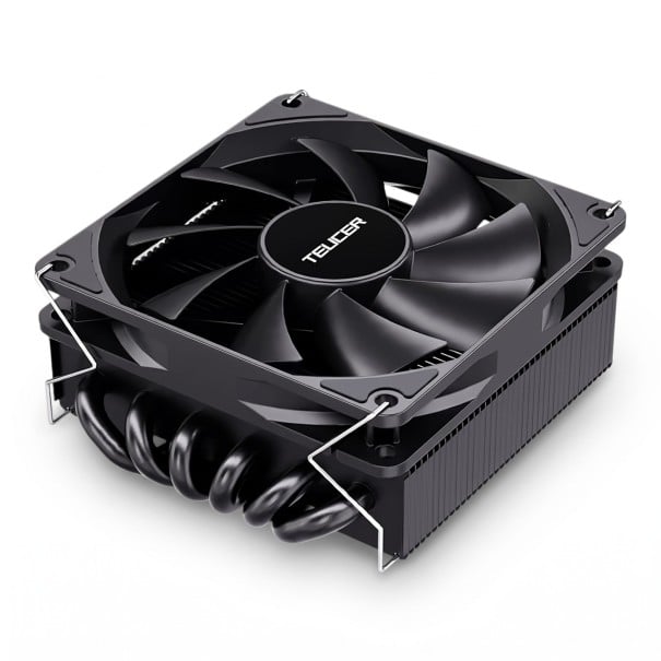 Lavprofilkøler til processor TEUCER UT45 Series Køleeffekt 150 W Højde 45 mm 95 x 92 x 45 mm Varmerør med blæser Til ITX sort