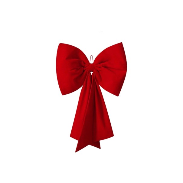 Lazo decorativo navideño 80 x 70 cm Lazo decorativo para puertas e interiores Gran adorno festivo para la decoración invernal del hogar y arreglos festivos rojo