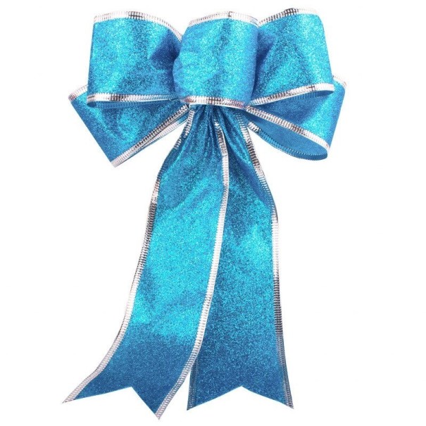 Lazos navideños azul claro