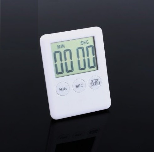 LCD Digitální časovač pro vaření bílá