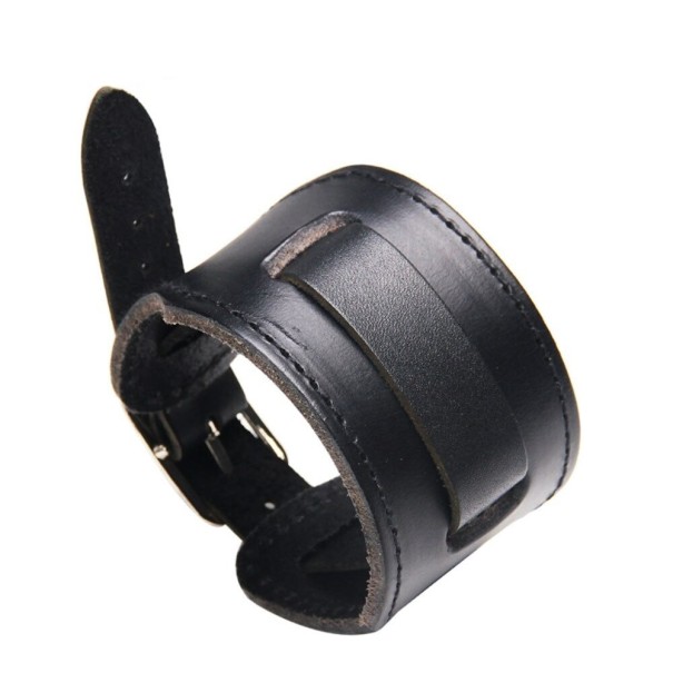 Leather Bracelet H506 black 4