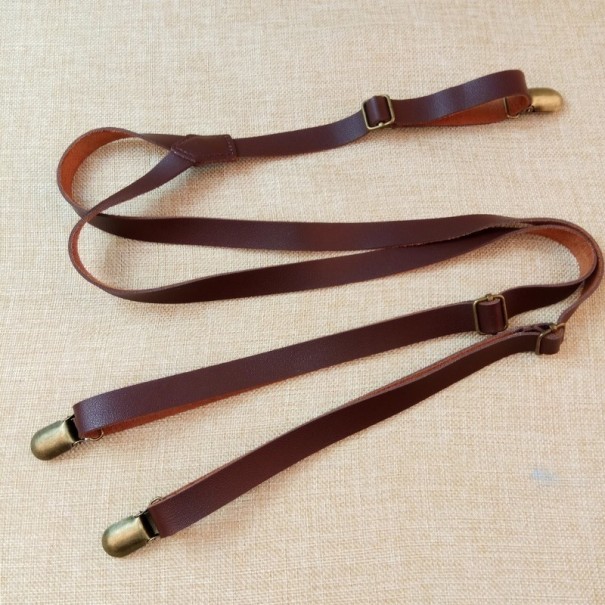 Leather Braces T1172 dark brown