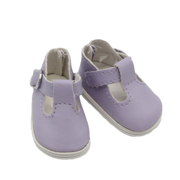 Leather Shoes for Doll light purple