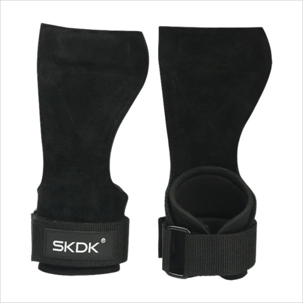 Leather Weightlifting Grips Palm Protection for Deadlifts and Training Anti-Slip Straps for Weightlifting in the Gym 1