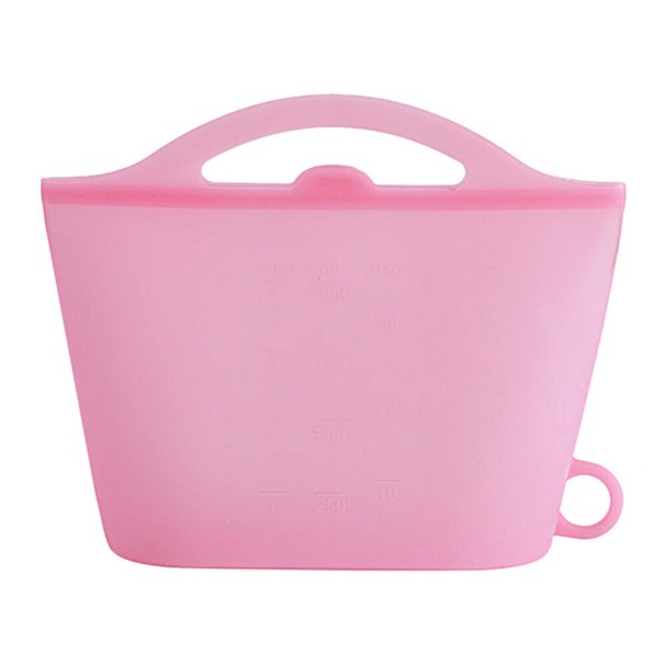 Lebensmittelbeutel aus Silikon rosa