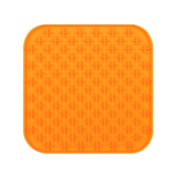 Léchage tapis pour chiens et chats C758 orange