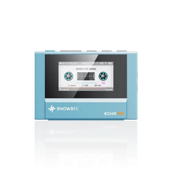 Lecteur MP3 HiFi SnowSky Echo Mini Bluetooth Sortie 3,5 mm / 4,4 mm Mémoire de 8 Go Prise en charge DSD FLAC APE MicroSD jusqu’à 256 Go bleu
