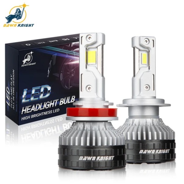LED autožárovky 9012/HIR2 K9C PLUS sada 2 ks 12 V 200 W Hliníkové tělo s chladičem Bílé světlo 4300 K Do projektorových světlometů auta 1