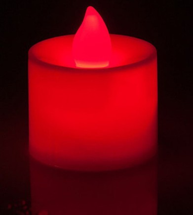 LED barevné svíčky J2912 červená
