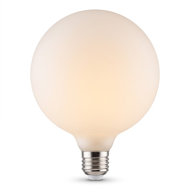 LED bec G125 în formă de sferă Alb opal mat 16,4 x 12,5 cm Bază cu filet Lumină albă neutră Pentru lămpi și corpuri de iluminat 1