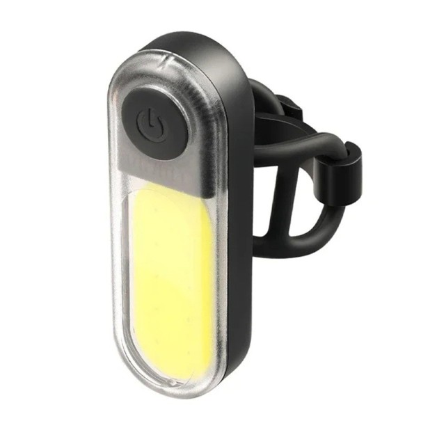 LED Bicycle Light 7.3 x 2.5 cm USB-C Rechargeable 400 mAh Waterproof IPX67 Cycling Safety Light Compact Design Easy Installation white