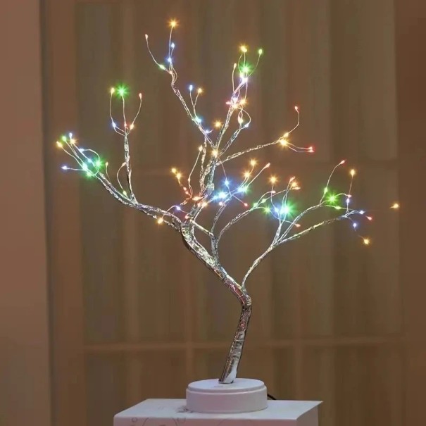 LED bonsai copac lumină 45 cm 108 LED USB baterie iluminare decorativă interior cald alb variantă colorată multicolor