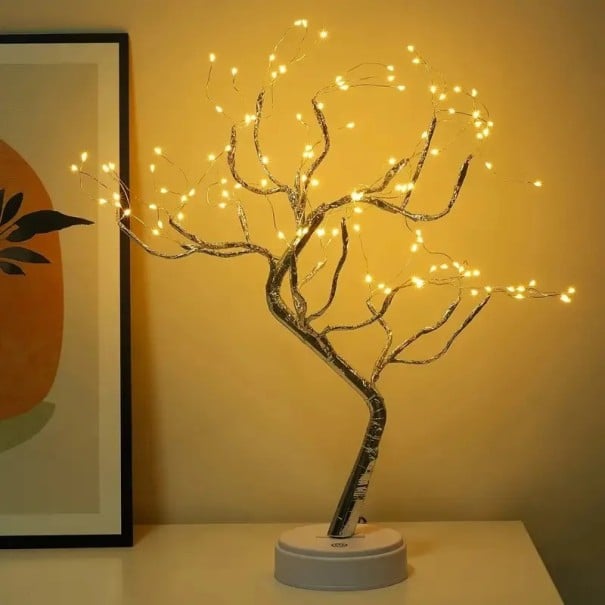 LED bonsai strom svetlo 45 cm 108 LED USB batérie dekoratívne osvetlenie interiéru teplá biela farebná varianta teplá biela