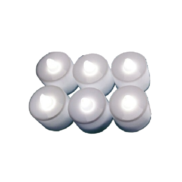 LED čajové svíčky 6 ks bílá