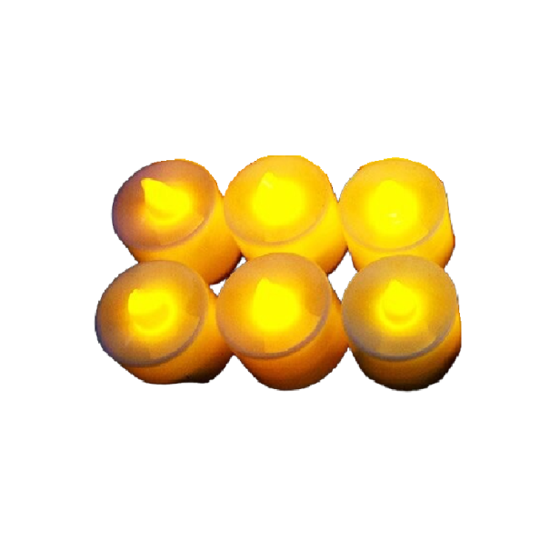 LED čajové sviečky 6 ks žltá