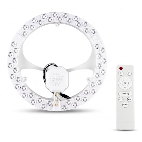 LED Ceiling Light 48 W Continuous Dimming and Colour Change Remote Control Ø 25 cm For Rooms 15 to 20 m2 1