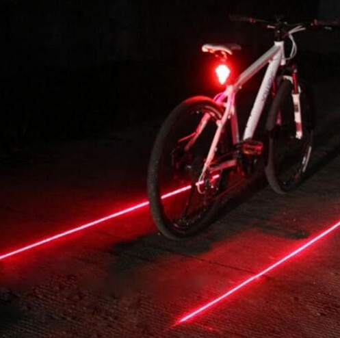 LED cykelljus med laser